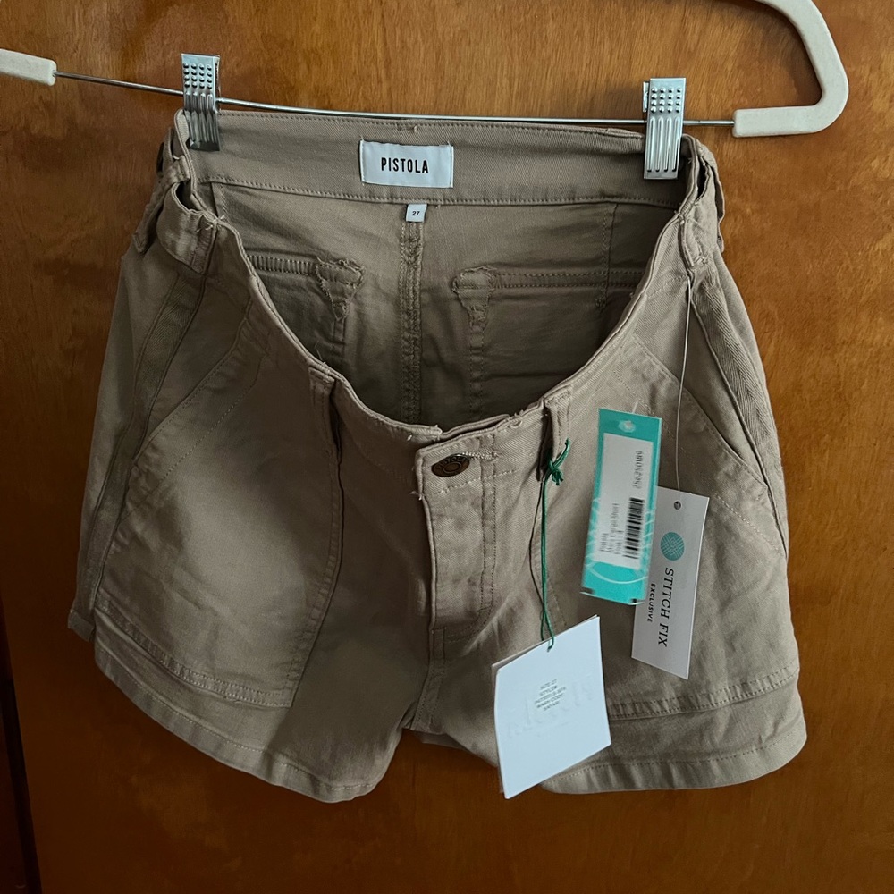 khaki cargo shorts